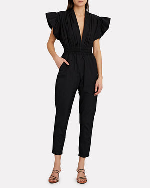 Iro Pleora Ruffled Cotton Jumpsuit