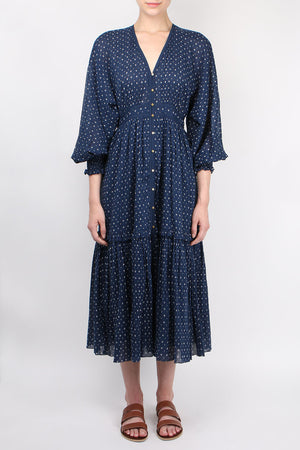 Ulla Johnson Paulette Printed Cotton-Voile Midi Dress