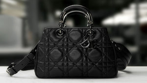 Dior Lady 95.22 Bag in Black Cannage Leather