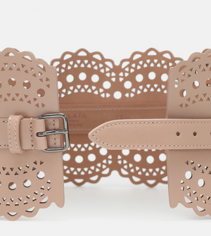Alaïa Mini Vienne Laser-cut Leather Corset Belt
