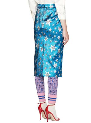 Gucci Sequin-Embellished Planet Midi Skirt