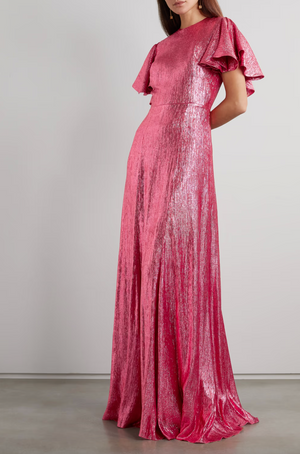 The Vampire's Wife 'The Light Sleeper' Wool and Silk-Blend Metallic Gown