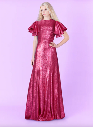 The Vampire's Wife 'The Light Sleeper' Wool and Silk-Blend Metallic Gown