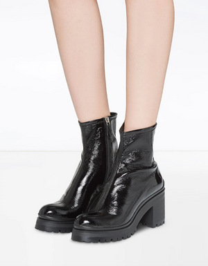 Miu Miu Faux Leather Patent Ankle Boots