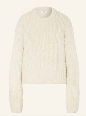 Ami Paris Textured Merino Wool Sweater