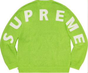 Supreme Logo Back Cotton Knit Sweater