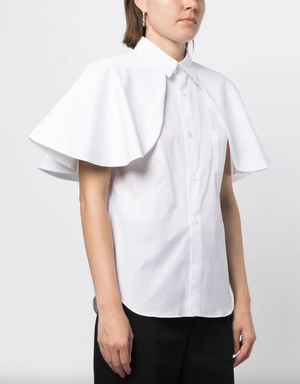 Comme des Garçons Cotton Cape-Detail Shirt