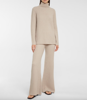 Gabriela Hearst Holden Ribbed Cashmere Bouclé Turtleneck Sweater