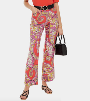 Etro Printed Silk Trousers