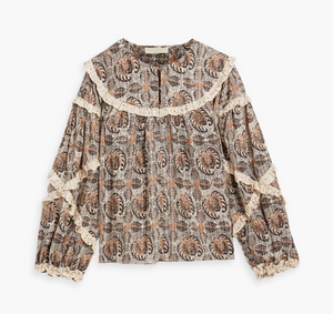 Ulla Johnson Edith Printed Cotton-Blend Gauze Blouse