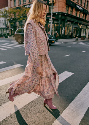 Sezane x SEA New York Roxanne Printed Cotton and Linen-Blend Maxi Dress