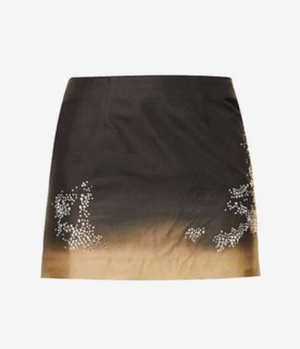 16Arlington Haile Ombre Embellished Mini Skirt