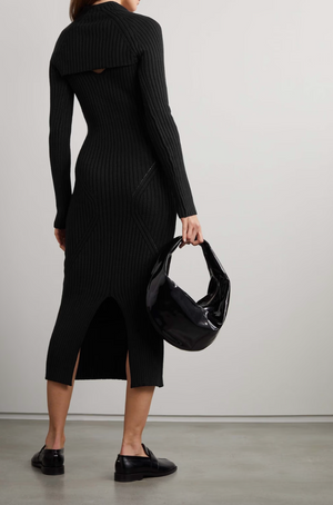 LVIR Ribbed-Knit Midi Dress and Cardigan Set