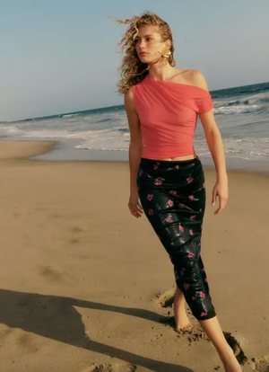 Reformation Maria Knit Skirt - Floral Spray