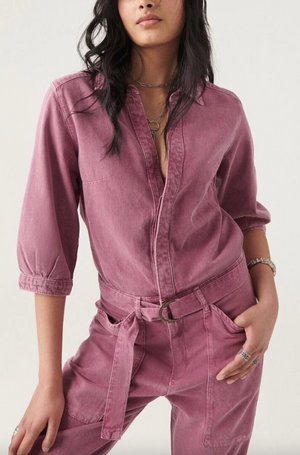 Ba&sh Frida Chambray Utility Jumpsuit
