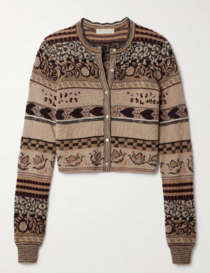 Ulla Johnson Liza Jacquard Knit Cardigan