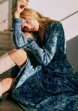 Sézane x SEA New York Blandine Cotton Printed Midi Dress