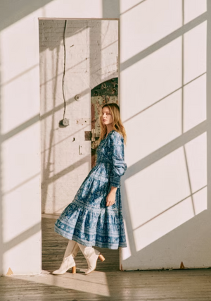 Sézane x SEA New York Blandine Cotton Printed Midi Dress