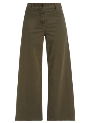 Nili Lotan Megan Brushed Cotton-Stretch Wide-Leg Trousers