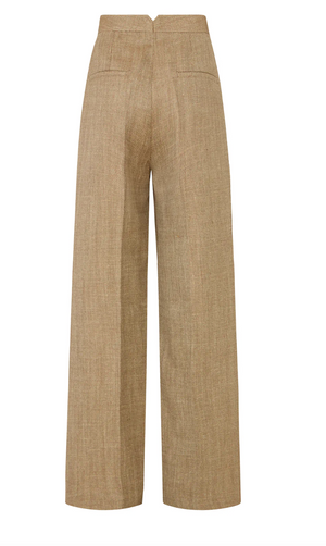 Knatchbull Straight Leg Trousers in Hopsack Mesh