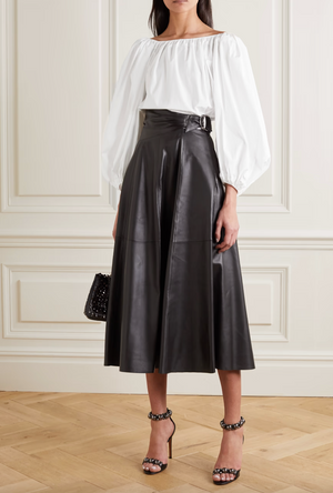 Alaïa Off-the-shoulder Cotton Poplin Blouse