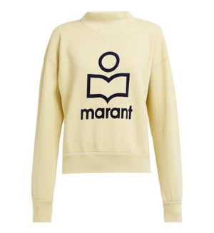 Isabel Marant Etoile Moby Flocked-Logo Cotton-Blend Sweatshirt