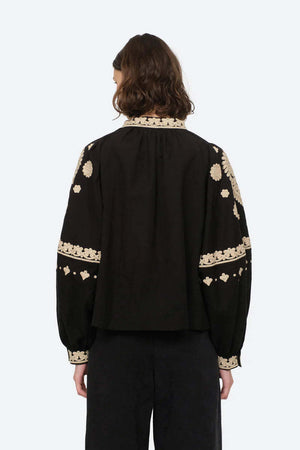 SEA New York Holly Soutache Embroidered Blouse