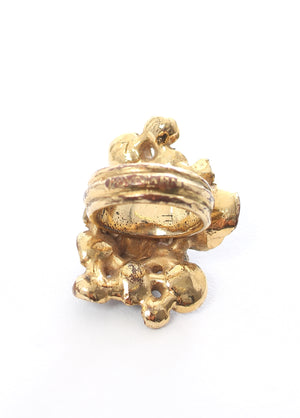 Vintage Yves Saint Laurent Arty Cluster Flowers Statement