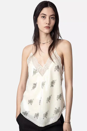 Zadig & Voltaire Christy Sequin Flower Top