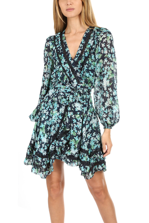 Zimmermann Moncur Floral Printed Wrap Mini Dress
