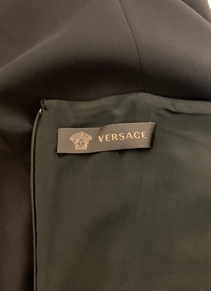 Versace Medusa Halter Strap Stretch-Crepe Dress
