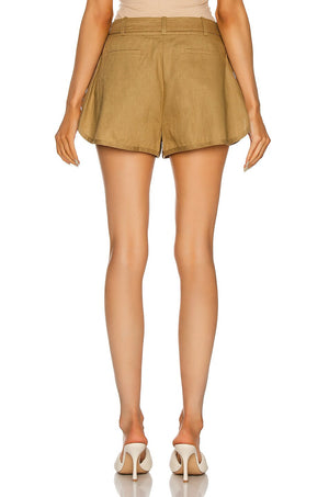 Zimmermann Brighton Belted Linen and Cotton-Blend Shorts