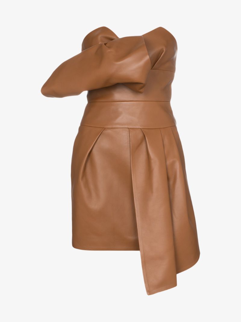 Alexandre Vauthier Bustier Style Leather Mini Dress