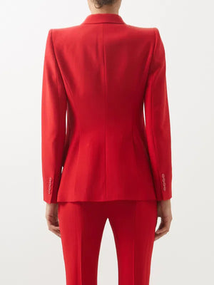 Alexander McQueen Asymmetric Tailored Crepe Suit Jacket (co-ordinating item)