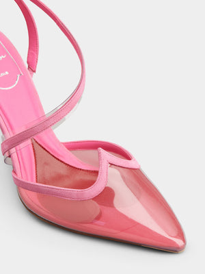 Roger Vivier I love Vivier PVC and Leather Slingback Pumps