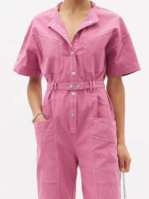 Isabel Marant Etundra Cotton and Linen-Blend Jumpsuit