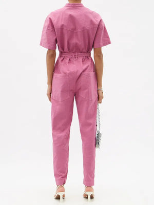 Isabel Marant Etundra Cotton and Linen-Blend Jumpsuit