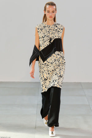 Celine Daisy Printed Crepe Dress - Runway Collection