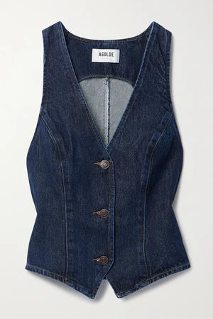 Agolde Heller Recycled Denim Vest