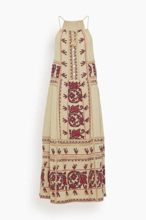 SEA New York Beena Embroidered Halter Neck Maxi Dress