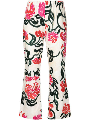 Marni Silk Twill Printed Trousers
