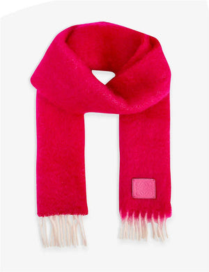 Loewe Anagram-Patch Wool and Mohair-Blend Scarf