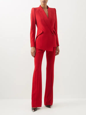 Alexander McQueen Crepe Flared Trousers (co-ordinating item)