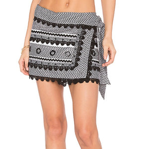 Dodo Bar Or Aviva Wrap Cotton Mini Skirt