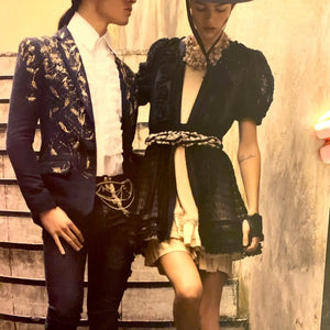 Chanel Ruffled Embroidered Lace Mini Dress