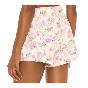 LoveShackFancy Renato Floral Printed Cotton-Jersey Shorts