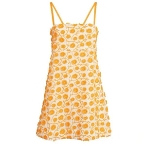 Three Graces London Clementine Appliquéd Cotton-blend Mini Dress