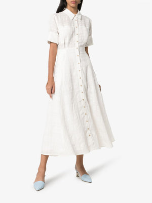 Mara Hoffman Lorelei Linen and Cotton-Blend Midi Shirtdress