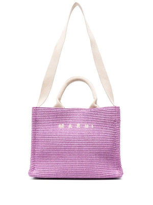 Marni Small Raffia East West Tote Bag