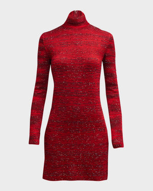 Missoni Sequin-Embellished Turtleneck Knit Mini Dress